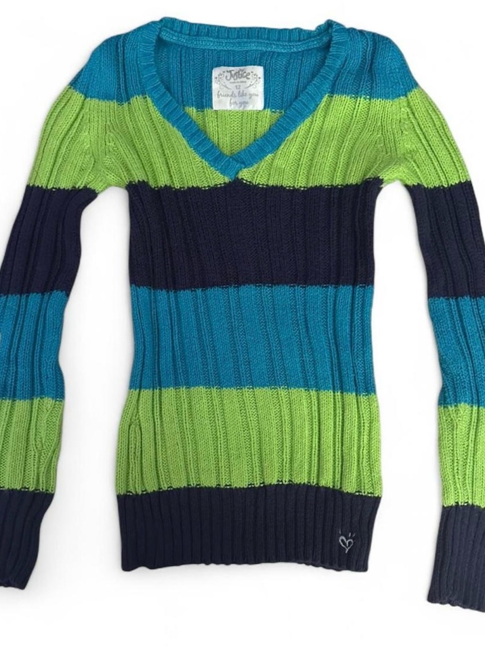 Colorful Striped Knit Sweater